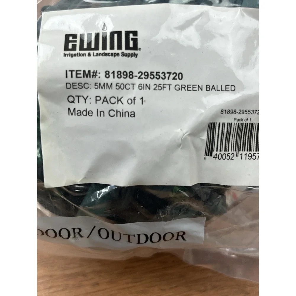 25ft 50 Green Teeny‎ Rice Bulbs Green String Lights 5mm Balled NEW